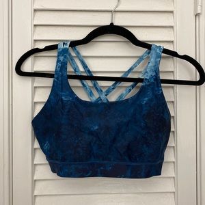 Lululemon marbled blue Size 8 sports bra. Great condition